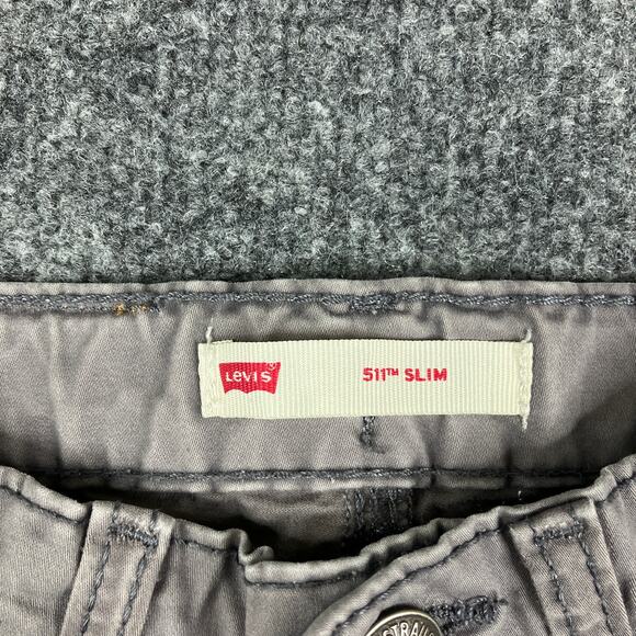 Levi’s Shorts Boys Size 7 Gray Slim Fit Adjustable Waist Casual Summer Cotton - Picture 3 of 6